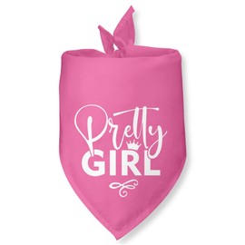 Pretty Girl Dog Bandana Dog Birthday Girl Bandana Pink Funny Gender Reveal Pet Accessories for Pet Lovers Gifts Scarf for Small Medium Dogs & Cats