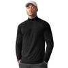 Zengjo 1/4 Zip Pullover Mens Athletic(Black,L)