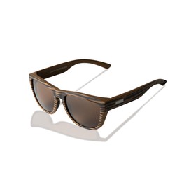 KAVU Klassikoh Sunglasses -Woodgrain Matte - Polarized Med Brown