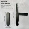 2-in-1 Men's Protable Folding Pocket Comb - Black, Fine &