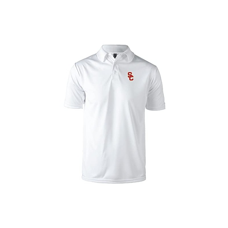 dunbrooke USC Trojans Edge Anti-Snag Polo, White, Medium