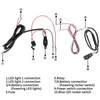 40A 12V LED Spotlights Wiring Harness 1-to-2 IP67 Waterproof for