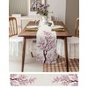 Cherry Blossom Table Runner 36 Inches Long Cotton Linen Tablerunner