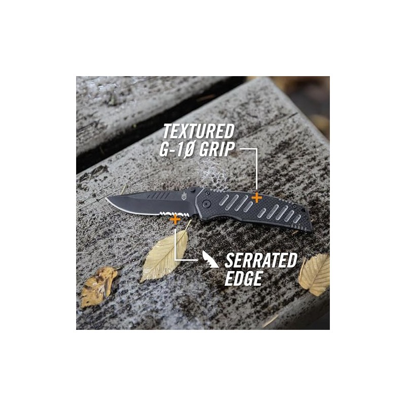 Gerber Gear 31-000594 - Cuchillo Swagger, borde dentado, punto de
