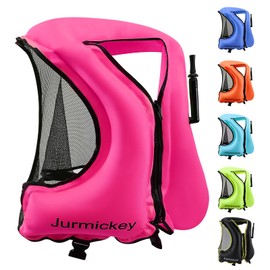 Snorkel Vest for Adults, Inflatable Snorkeling Vest for Men & Women, Portable Swim Jacket & Buoyancy Vest for Snorkeling