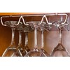 Deco Brothers Under Cabinet Wine Glass Rack, 3 Rail Stemware