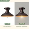 GOLDHILL 10.5" Low Profile Semi Flush Mount Ceiling Light, Modern