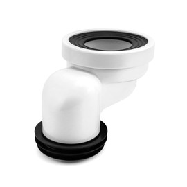 QWORK® 100mm Toilet Offset pan Connector PVC Waste Pipe Connector
