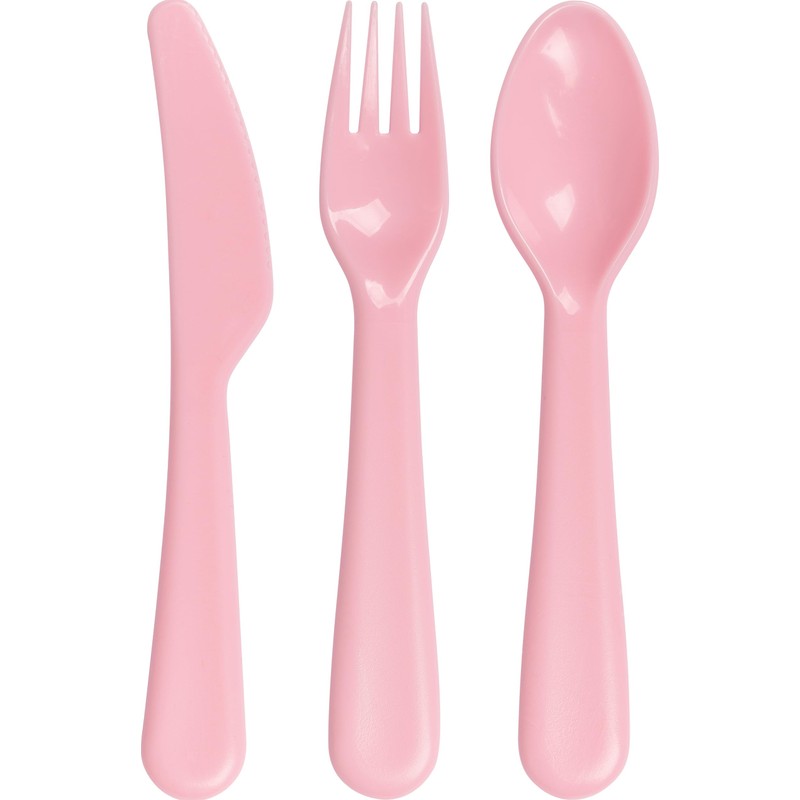 HEKU Set di posate riutilizzabili, 18 pezzi, in materiale PP,