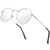 HENGOSEN Men's Round Sunglasses, Polarised Round Sunglasses, Retro Metal Frame,