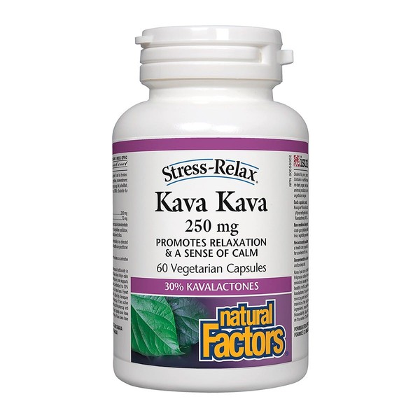 Natural Factors Stress-Relax Kava Kava 250mg 60 Veggie Caps