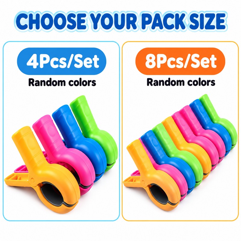 Beach Towel Clips for Beach Chairs – Strong Plastic Towel