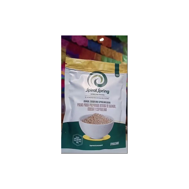 Alga Spirulina Maxima Quinoa Cacao 2 Bolsas De 200grs Cu