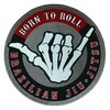 BJJ Patch Born to Roll, Skeleton Hand Loose Shaka Brazilian