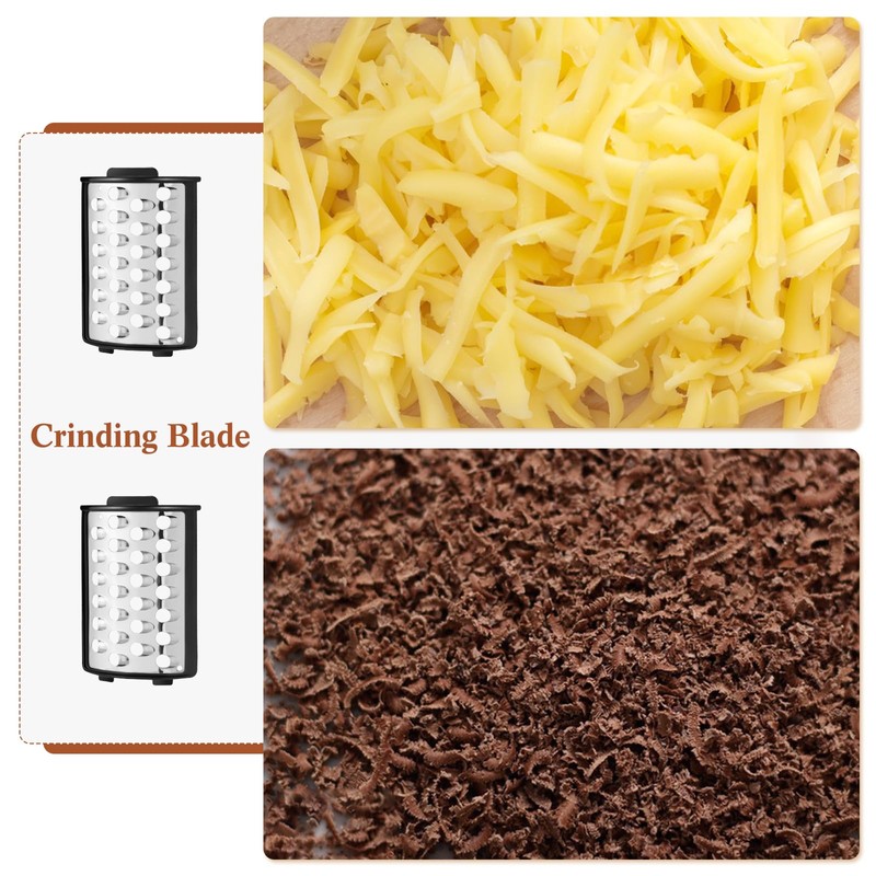 Electric Cheese Grater and Vegetable Slicer, 250W, 5-in-1 Kitchen salad