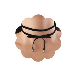 Jumwrit Black Velvet Choker Necklace Gothic Layered Suede Bow Collar Necklace Shiny Rhinestone Long Chain Sun Pendant Necklace for Women (Style 1)