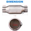 Yeoflagtrade 2.5 Inch Catalytic Converter 1 Pcs High Flow Universal