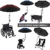 HOBVO UPF 50+ Golf Umbrella with Adjustable Universal Clamp,Portable Umbrellas