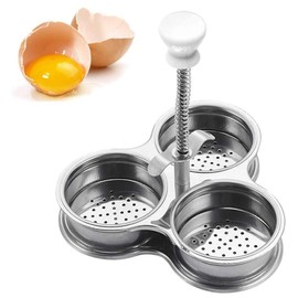 BOENLU Egg Poachers with 3 Stainless Steel Grids, Non Stick Pocket Egg Cups for Quick, Easy, and Nutritious Breakfast
