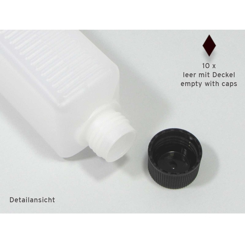 10x 250 ml Octopus Plastic Bottles, HDPE Plastic Bottles with