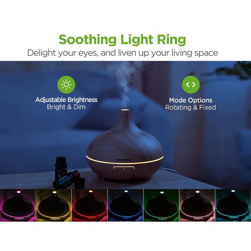 InnoGear Aromatherapy Diffuser & 10 Essential Oils Set, 400ml Diffuser