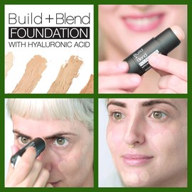 Palladio BUILD + BLEND Foundation Stick, Contour Stick for the Face, Professional Makeup for the Perfect Look, 0.25 Ounce, Cinnamon