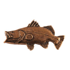 Handcrafted Copper Plated Barramundi Magnet Gift for Fishermen Home Office Lodge Fridge Whiteboard Tackle Tool Box - Made in United States - SKU SC073MAG