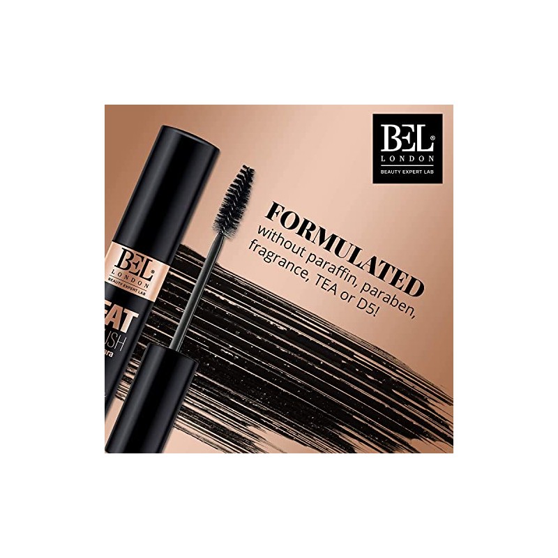 BL Máscara De Pestañas Fat Brush De Bel London, Volumen