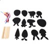 48Pcs Scratch Papers Cartoon Shapes DIY Painting Art Crafts Kit