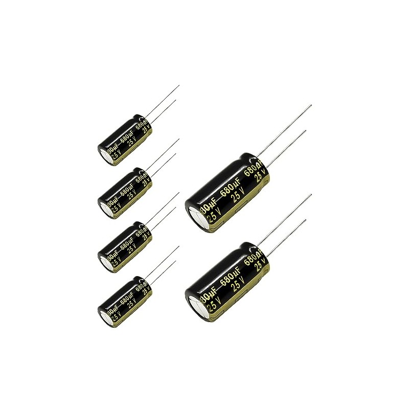 6pcs Panasonic FM Series Electrolytic Capacitors - 25V 47~2700uf Ultra