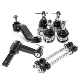 A-Premium Set of 8, Front Sway Bar Link, Upper Lower Ball Joint, Pitman Arm, Idler Arm, Compatible with Dodge Ram 1500 1994 1995 1996 1997 1998 1999, RWD Only