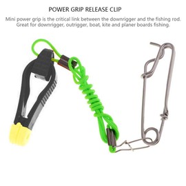 Alomejor リリースグリップ 釣り用アクセサリー 大/小サイズ フィッシンググリップ 調整可能 解放張力 ラインリリースクリップ 多用途(ブラック＆イエロー-大)