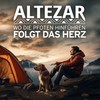 ALTEZAR Leather Dog Collar - Brown Cowhide Tribal Fire Red