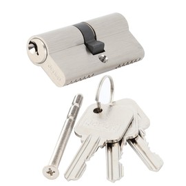 Jeriup 65mm (27.5/10/27.5) Both Side keyed Euro Profile Lock Cylinder with 3 Yale Keys, Both Side Open Copper Lock Cylinder, Anti-Rust Corrosion Resistant Anti-Theft