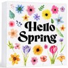 Spring Decor Farmhouse Hello Spring Floral Wood Sign Spring Decorations