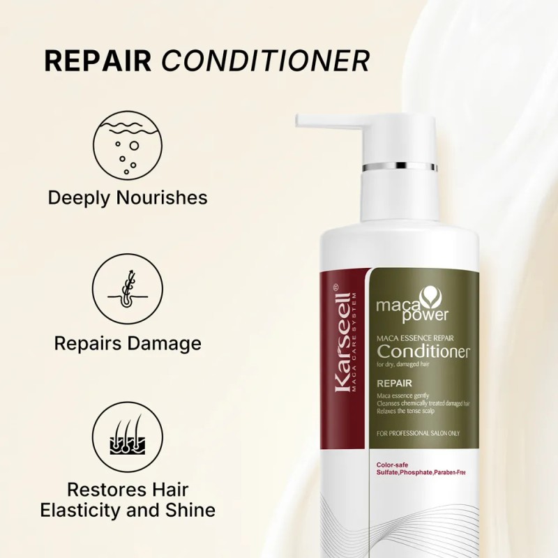 Karseell Colágeno+aceite+ Shampoo+acondicionador Kit 4 En1