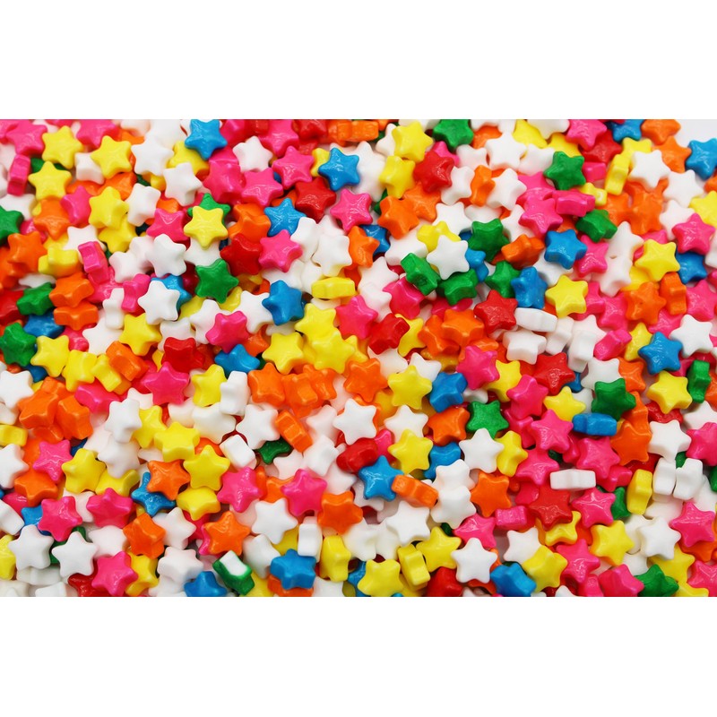 Mini Assorted Rainbow Hard Candy Stars 1 Pound - Star
