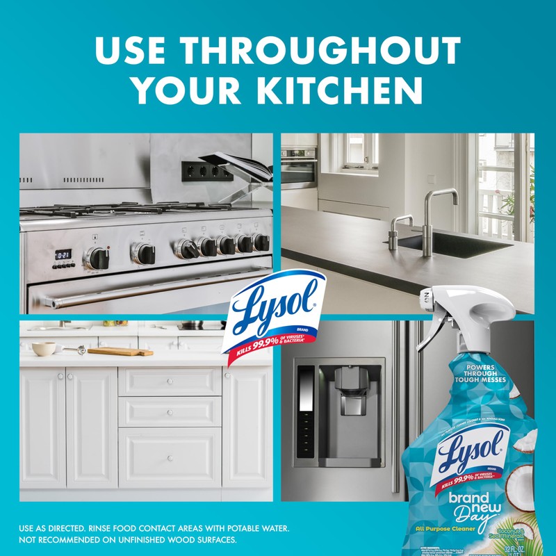 Lysol All Purpose Cleaner Spray, Multi-Purpose Disinfecting Spray, Kitchen &