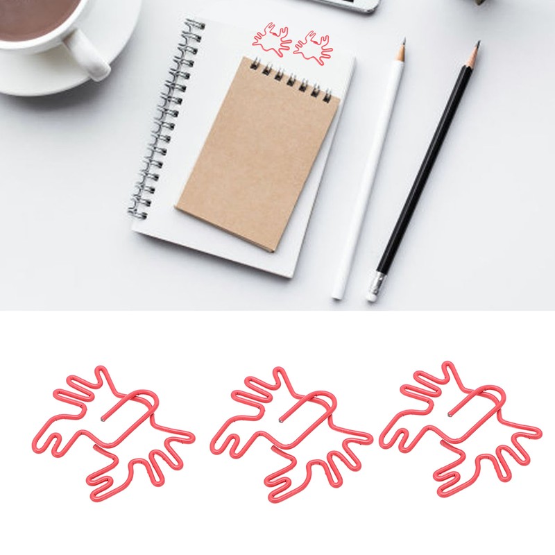 100Pcs Kids Paper Clips Crab Style Metal Exquisite Color Wide