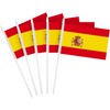 G128 12 Pack Handheld Spain Spanish Stick Flags | 4x6
