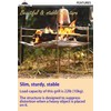 CAMPINGMOON Portable Mesh Fire Pit with Cooking Grate (L 16.5''