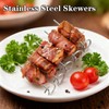 CHENGLAI 50 Pcs 3.54 Inch Round Stainless Steel Skewers for