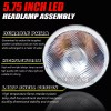 QULOOX 4pcs-5.75" 5-3/4 LED Headlight Hi/Lo Sealed Beam Projector for