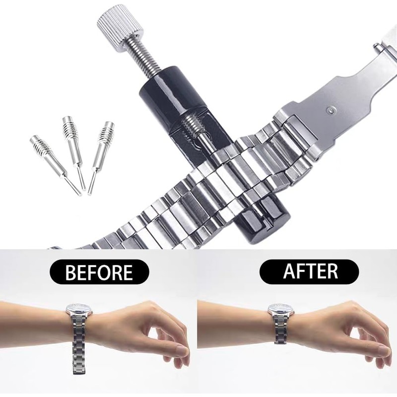 Vaporly UK Metal Watch Strap Repair Tool Kit, Threaded Link