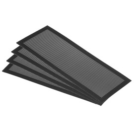 PATIKIL 4"x10" Magnetic Vent Cover, 4 Pack Floor Wall Air Registers Cover Strong Magnet Vent Screen Mesh for Blocking Hair Dust Debris, Black