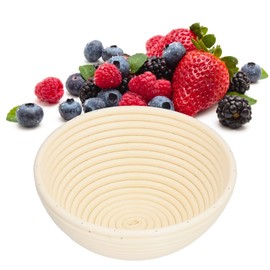 Baking mold, safe multi-functional fermenting basket. Innovative shape washable for friends for home for family bakers (beige round 20*8CM)