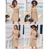 Ekouaer Women Maternity Nursing Wrap Dress Short Sleeve Ribbed Knit