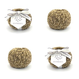 Knitberty Fighter Fancy Premium Soft Twist Marl Bridge Cashmere Acrylic Nylon Blend 6 Ply DK Yarn for Knitting Crochet Multicolor 200G (Army Green, 200G)