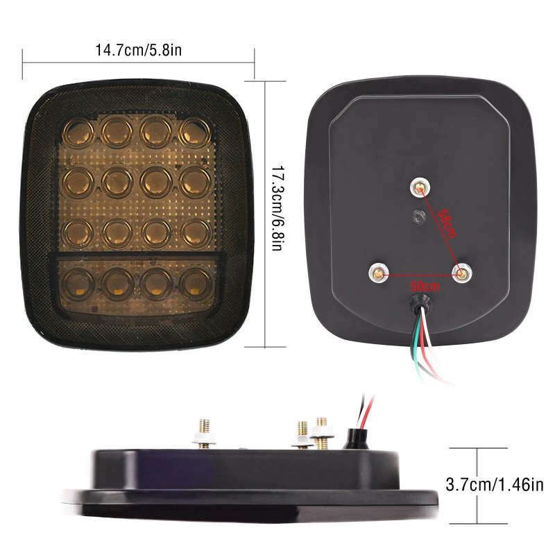 milelightpart-us DOT 7inch LED Headlights + Tail Lights Combo For