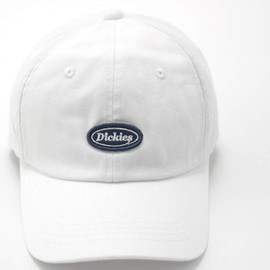 Dickies Patch Emblem Low Cap Logo Polo Cap Hat, Men's, Women's, Unisex, Solid Color, 874 6 Panel Cap, Cotton Cap, Baseball Cap, (10) Califh White